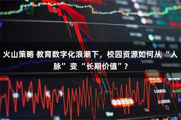 火山策略 教育数字化浪潮下，校园资源如何从 “人脉” 变 “长期价值”？