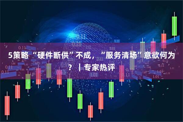 5策略 “硬件断供”不成，“服务清场”意欲何为？｜专家热评