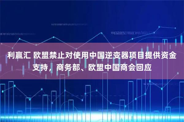 利赢汇 欧盟禁止对使用中国逆变器项目提供资金支持，商务部、欧盟中国商会回应